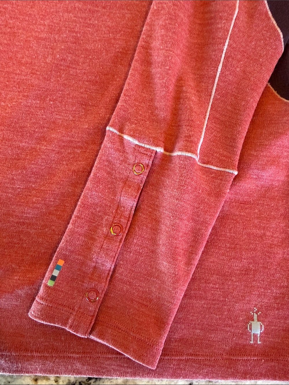 Smartwool Women’s Heathered Orange Crewneck Sweater - Picture 3 of 4